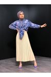 Rabia Desen Tunik Gömlek -Lila